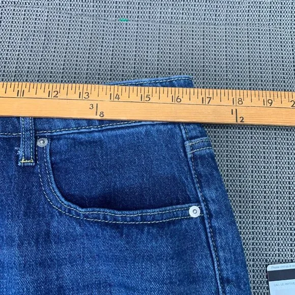 Free Assembly Womens Size 14 Blue Super High Rise Straight Leg Jeans - Picture 5 of 10